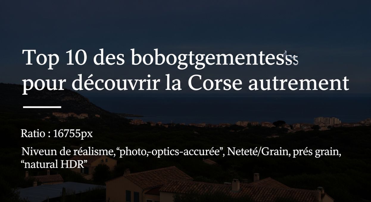 Top 10 des hébergements insolites pour découvrir la Corse autrement