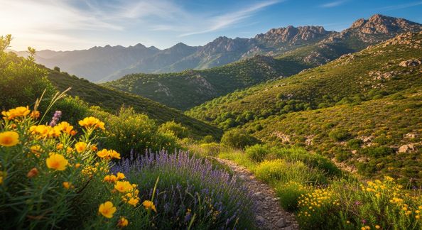 Randonnées printanières : profiter de la flore corse en pleine floraison