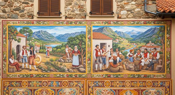 Art et fresques murales : l’expression picturale dans les villages corses