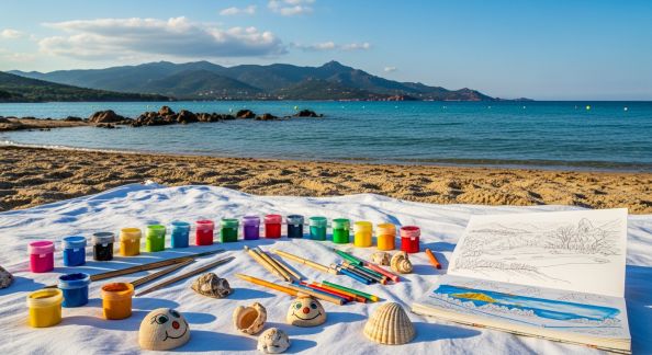 Activités créatives pour enfants lors de vacances en Corse
